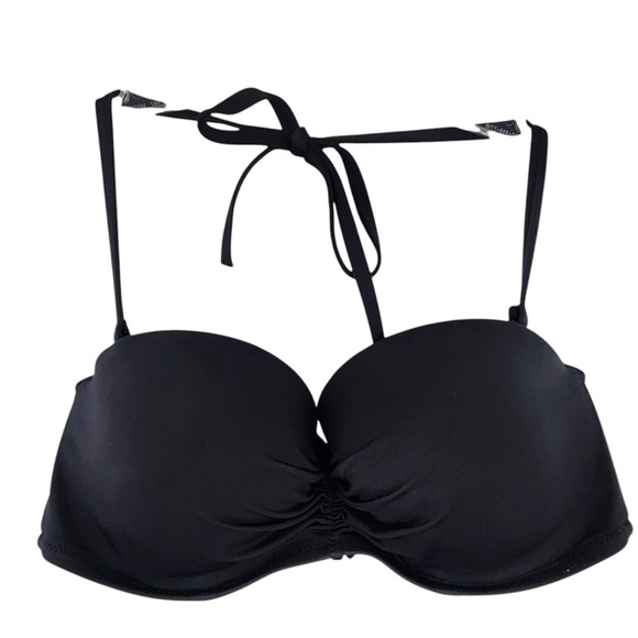 Shade and Shore 34D Bikini Top Black Underwire, Halter Tie - Picture 1 of 3